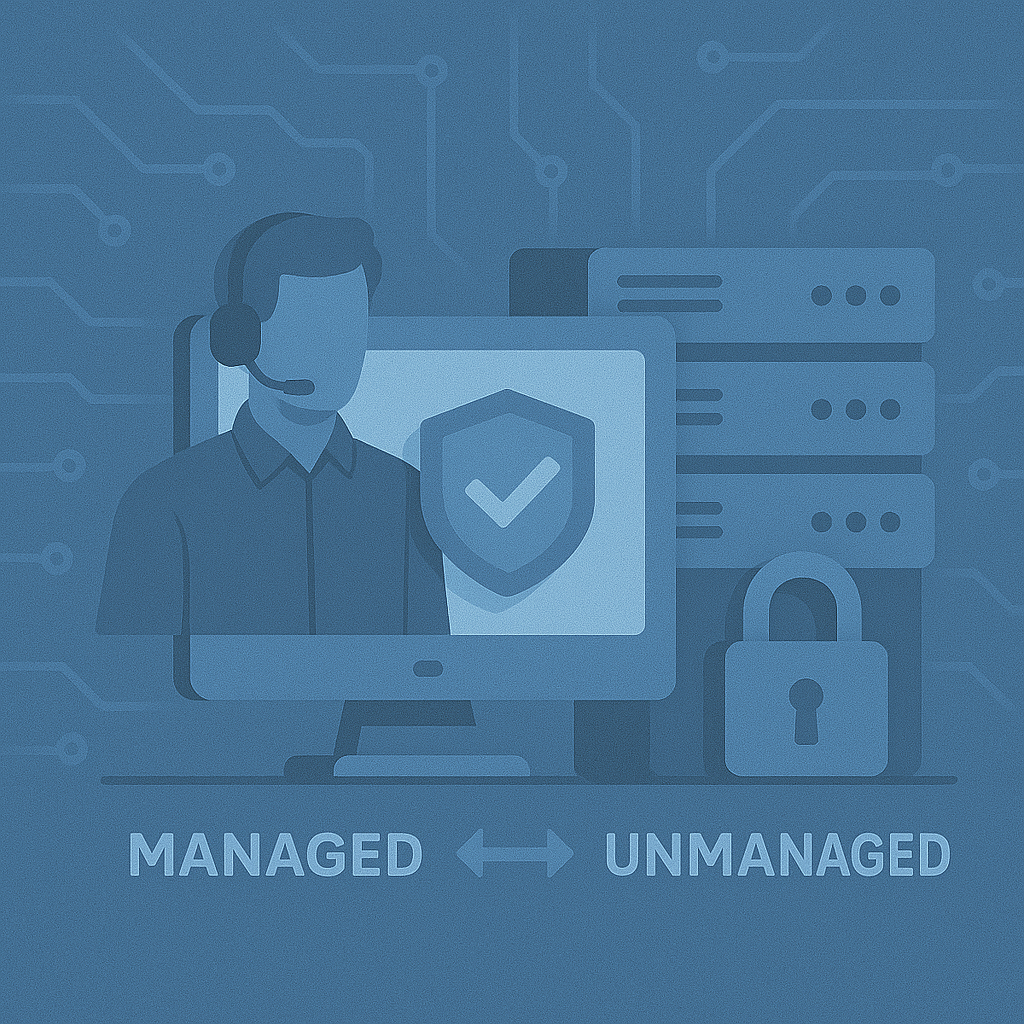Wat is het verschil tussen managed en unmanaged hosting?